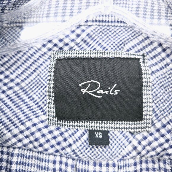 RAILS Plaid Long Sleeve Shirt Double Layer Fabric Tencel Rayon Blend Size XS - Picture 4 of 6